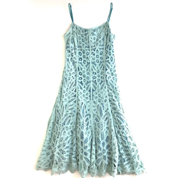 Betsey Johnson Dresses & Skirts - BETSEY JOHNSON NY blue cotton crochet dress size 8